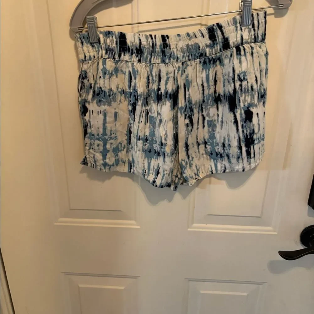 Urban Outfitters ecote Tie-Dye Shorts - Blue and Cream size S